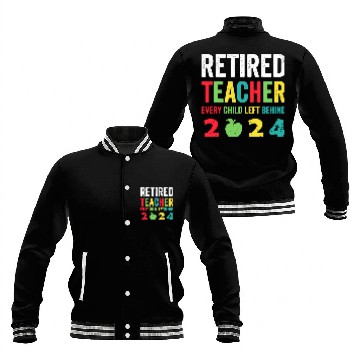 Discover Retired Teacher EST 2024 Baseball Jackets