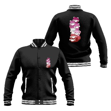 Discover Lipstick Lesbian Pride Lgbtq Cute Red Panda Pile Baseball Jackets