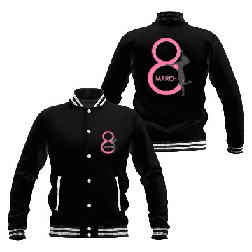 Discover Woman International Womens Day Typeface Typography Baseball Jackets