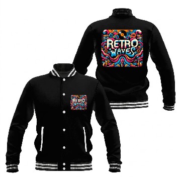 Discover Retro Waves Aesthetic Baseball Jackets