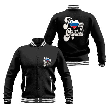 Discover SloverniaI Love My Slovenian Girlfriend Baseball Jackets