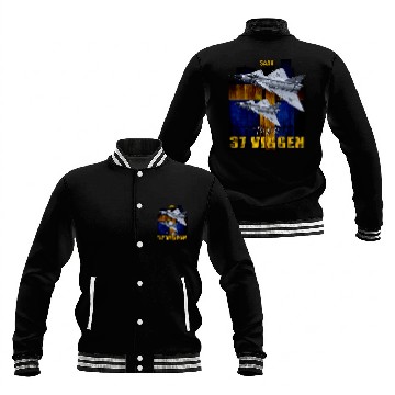 Discover Saab 37 Viggen Swedish Multi Combat Aircraft Baseball Jackets