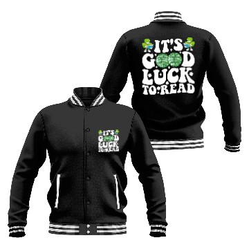 Discover It's Good Luck To Read St Patricks Day Disco Ball Baseball Jackets