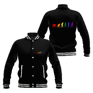 Discover Rainbow Evolution Baseball Jackets