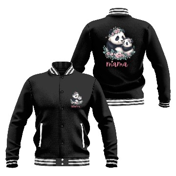 Discover Panda Lover I Mama Panda And Cub Mother's Day Baseball Jackets
