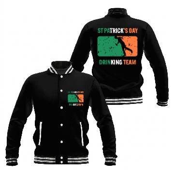 Discover Irish Drinking Team Baseball Jackets