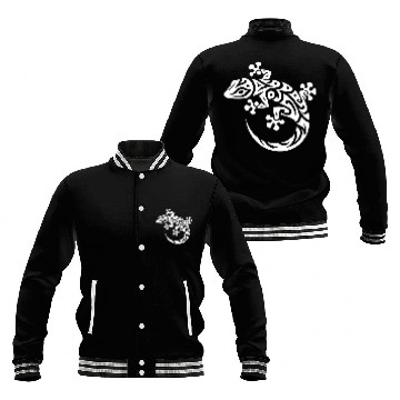 Discover Cute Gecko In T Tattoo Style Baseball Jackets