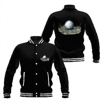 Discover Golf ball on grass Baseball Jackets