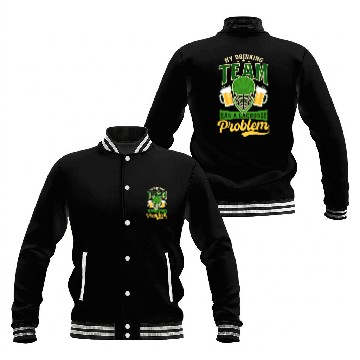 Discover Lacrosse St. Patricks Day Team Has Lacrosse Proble Baseball Jackets