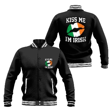 Discover KISS ME IM IRISH ST PATRICKS DAY Baseball Jackets