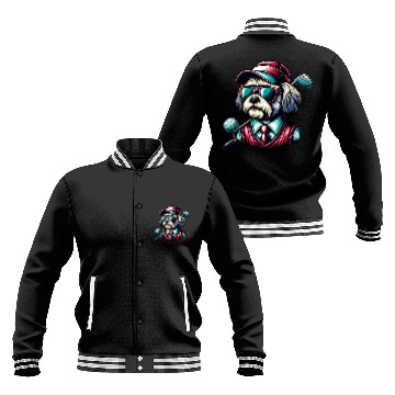 Discover Bolonka Golfer Golf Course Dog Owner Baseball Jackets
