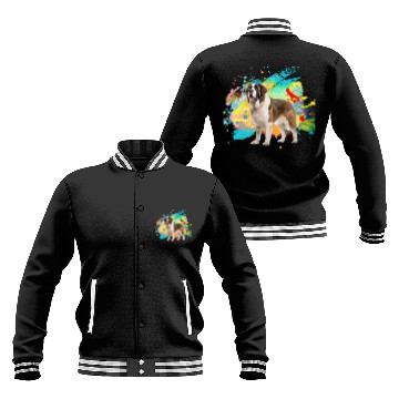 Discover Saint Barnard Dog Lover, Dog Mom, Dog Dad Baseball Jackets
