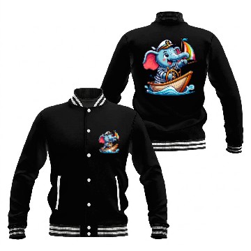 Discover Elephant Sailor Sailing Boat Success Baseball Jackets