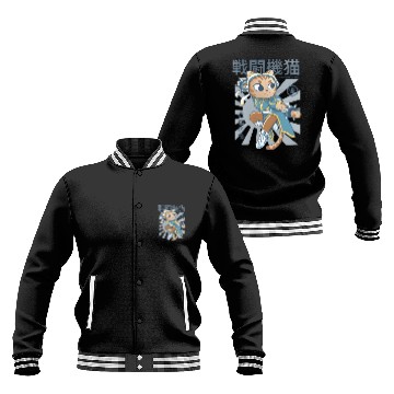 Discover chun li cat anime manga japanese Baseball Jackets