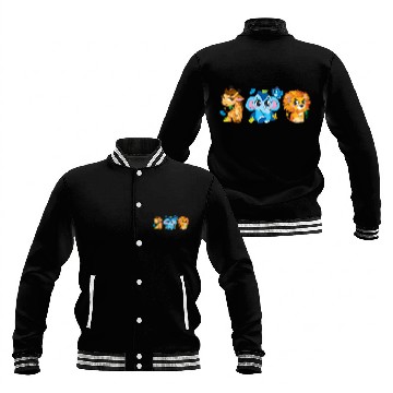 Discover Cute Safari Animals Baseball Jackets