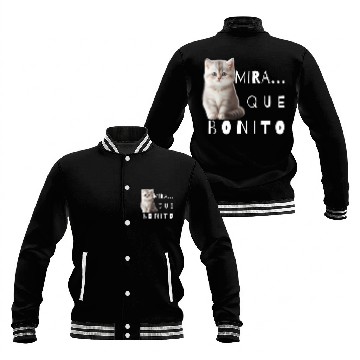 Discover Look how nice kitten Baseball Jackets