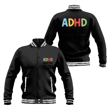 Discover Embrace Neurodiversity Celebrate Adhd Awareness Baseball Jackets