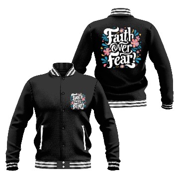 Discover faith over fear Baseball Jackets