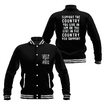 Discover Patriotic Message Baseball Jackets - Support or Live In