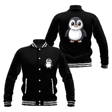 Discover Adorable Penguin Character Embraces Your Style Baseball Jackets