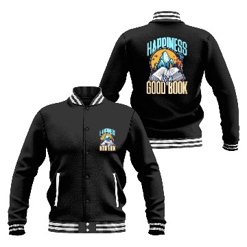 Discover Literature Teacher Happiness Is A Good Book Reader Baseball Jackets