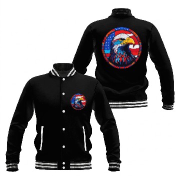 Discover Patriotic Eagle Emblem for Apparel Baseball Jackets