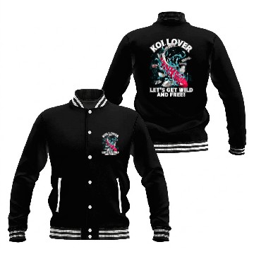 Discover Red Koi elegant animal Baseball Jackets