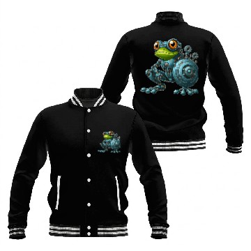 Discover Cyborg Frog Toad Newt Robot Mech Design Baseball Jackets