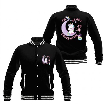Discover I'm Ready to Crush 6th Grade Unicorn Design Baseball Jackets