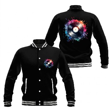 Discover Colorful retro vinyl record Baseball Jackets