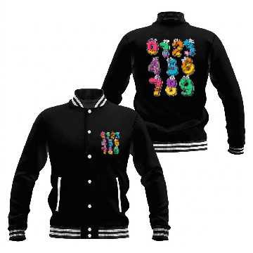 Discover Funny Number Maths Back To School Teacher Kids Baseball Jackets