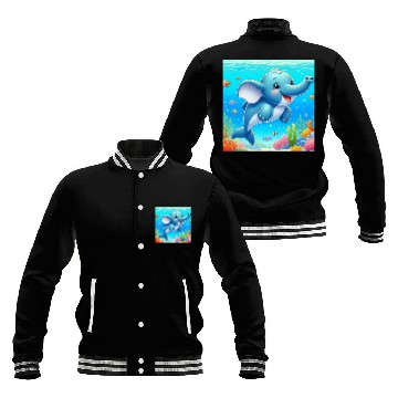 Discover The elephant-dolphin Baseball Jackets