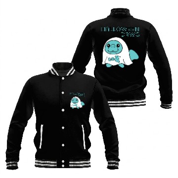 Discover Ghost Manatee - Halloween Dawg Baseball Jackets