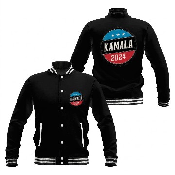 Discover Kamala Harris 2024 Retro Button Election Baseball Jackets