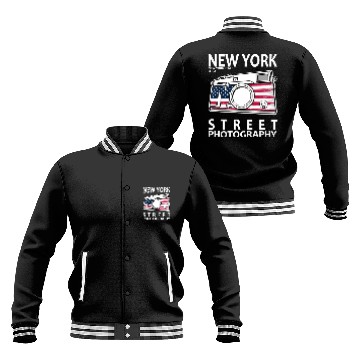 Discover New York Street Photography Baseball Jackets