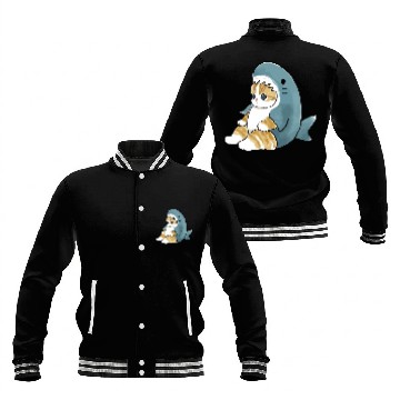 Discover sand cat love pet cat shark Baseball Jackets