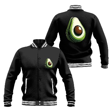 Discover Avocado minimalist avocados design food art 2 Baseball Jackets
