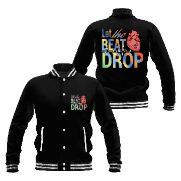 Discover Let the beat drop medical Baseball Jackets