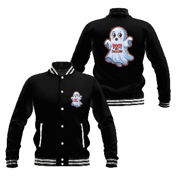 Discover Scared Little Ghost Baseball Jackets