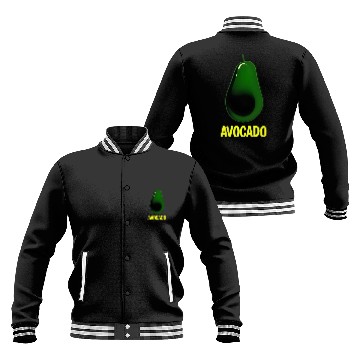 Discover Avocado food art vegan design 10 Baseball Jackets