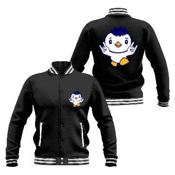 Discover Heavy Metal Duck Bird Chick Rock Horn Hand Gesture Baseball Jackets