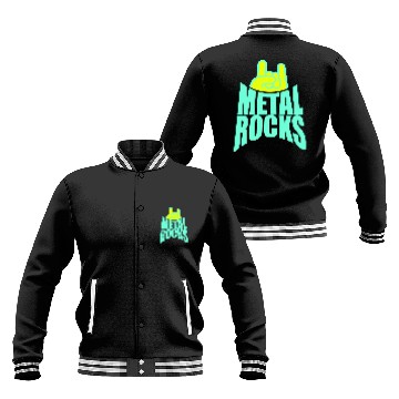 Discover Heavy Metal Rocks Hard Rock Music Text Quote Logo Baseball Jackets
