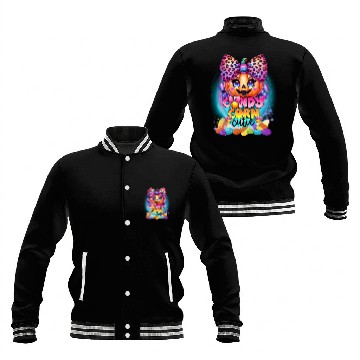 Discover Sparkly Candy Corn Cutie Glitter Neon Pumpkin Baseball Jackets