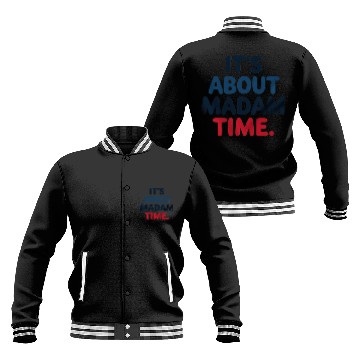 Discover Madam President 2024 Election Vote Democrat Voting Baseball Jackets