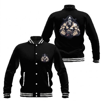 Discover Strong Muscle Wrestler Pirate Baseball Jackets