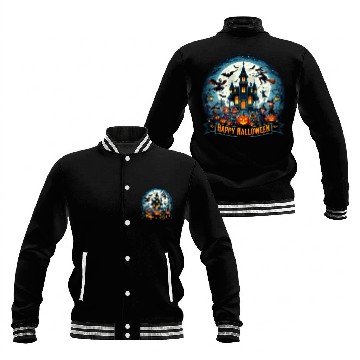 Discover Happy halloween Baseball Jackets