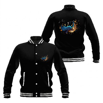 Discover Celestial Music Waves: Abstract Notes and Flow Baseball Jackets
