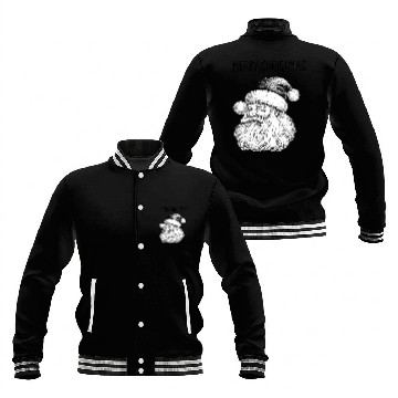 Discover Illustrative Merry Christmas Baseball Jackets
