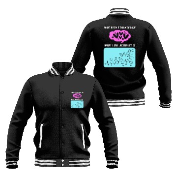 Discover People Think Of Love Molecule Organic Chemistry Baseball Jackets