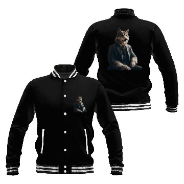 Discover Business Wolf Ready for Success Baseball Jackets